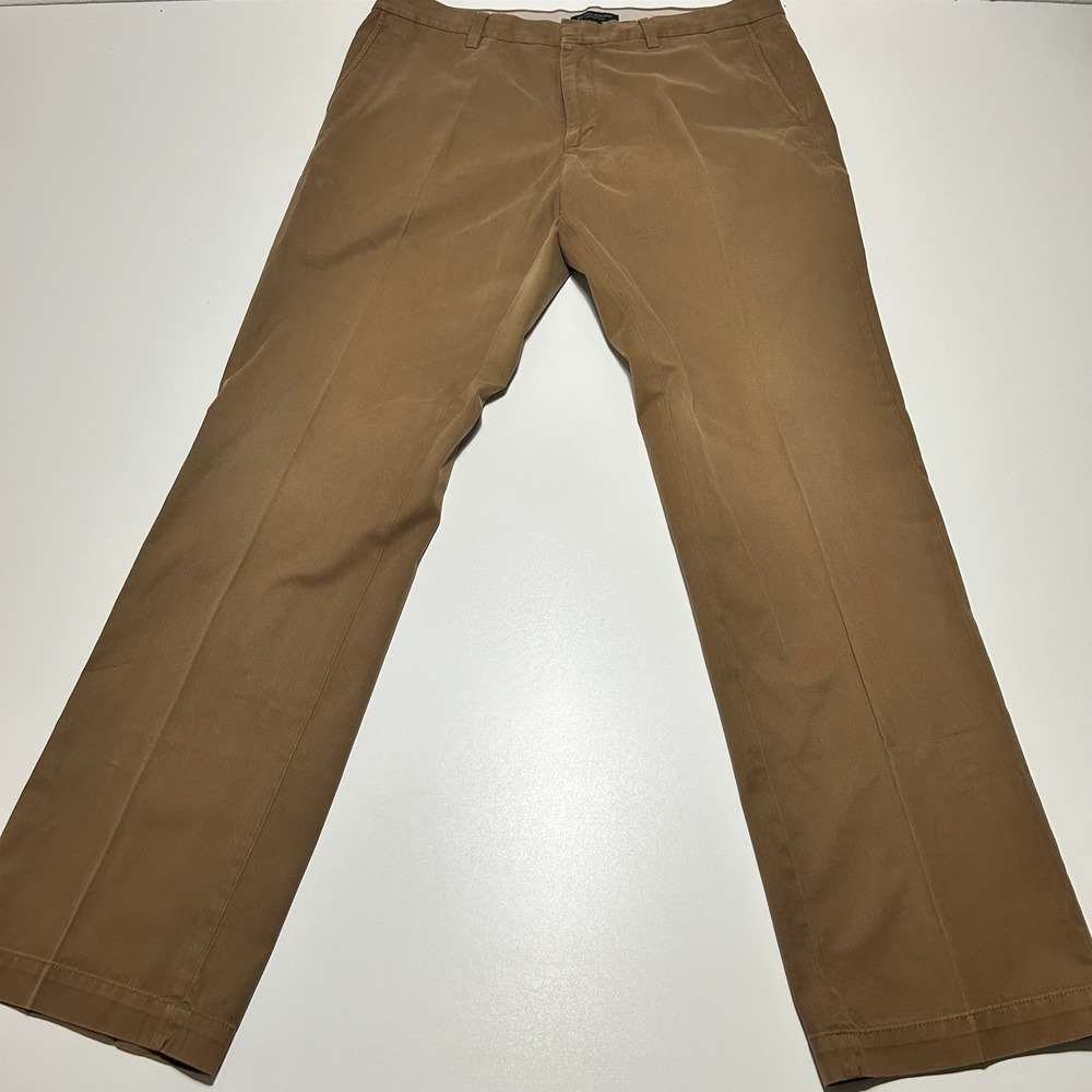 Banana Republic Emerson Chino Pants Mens 36x36 Brown Cotton Straight Leg Khaki